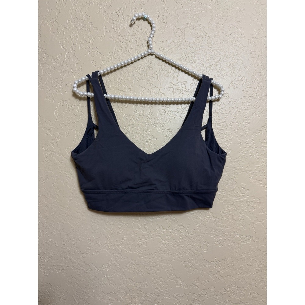 Buff Bunny Collection Women's XL Gray Strappy Sexy Back Sports Bra Stretch